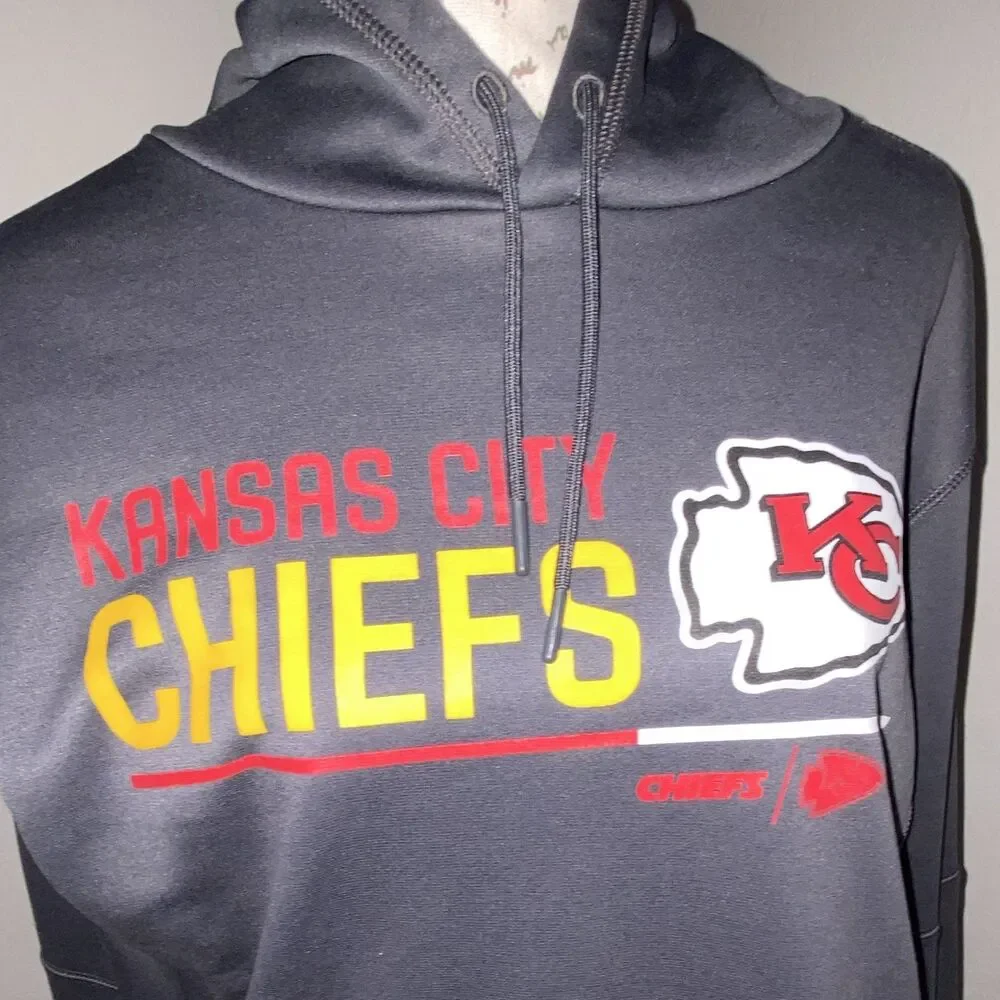 Nike Kansas City Chiefs NFL Gray Pullover Hoodie Sweatshirt, Men's Size M